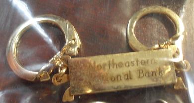 Unique Northeastern National Bank Pinback w/ Hooks