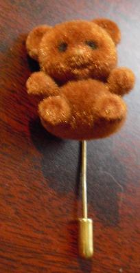 Gold Tone Metal Bear Hair Pin