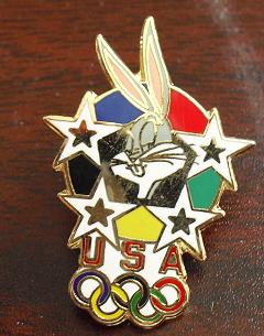 Bugs Bunny USA Olympics Pinback