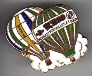 Schoo Chevrolet Hot Air Balloon Pinback
