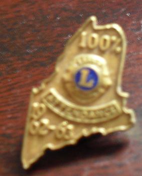 1962 Lions Club Jacket Pin Maine