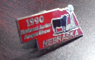 Metal Pinback 1990 National Junior Angus Show Nebraska