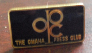 Modern Metal Pinback - Omaha Press Club