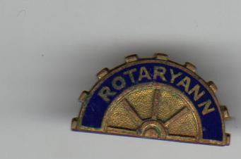 Vintage Brass Metal Rotaryann Pinback