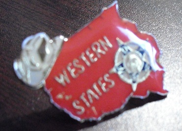 Modern Pinback Western States USA