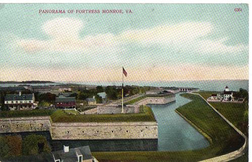 WWII Era Postcard Fortress Monroe Panorama