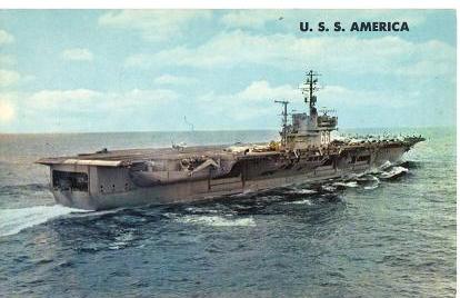 Vintage USS America Postcard