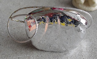 Unique Silver Porcelain Purse Christmas Ornament