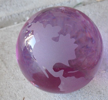 Unique Color changing Glass Globe Paperweight
