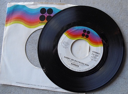 1976 45 Record - Kansas Carry on Wayward Son