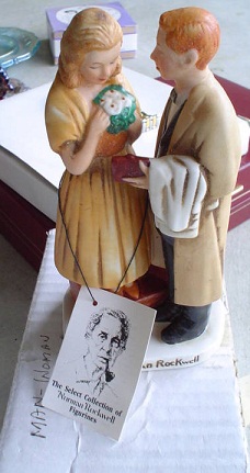 Old Norman Rockwell Figurine Select Collection Boy Girl
