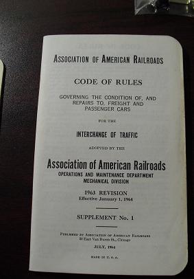 1963 American Railroads Code of Rules Booklet