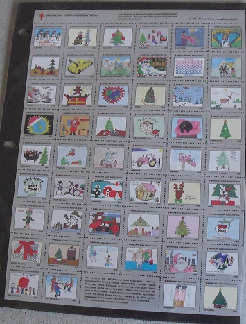 Full Sheet of 1995 Christmas Seals
