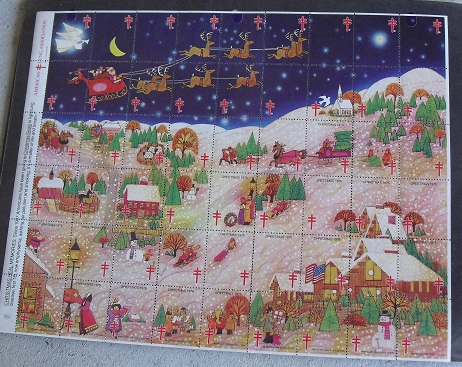 Full Sheet of 1997 Christmas Seals