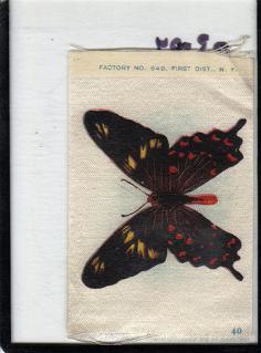 1930s Era Silk Cigarette Pack Insert Butterfly