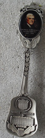 1987 Fort Pewter Thomas Jefferson Collector Spoon