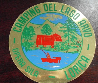 Vintage Foreign Sticker - Camping Del Lago Arvo