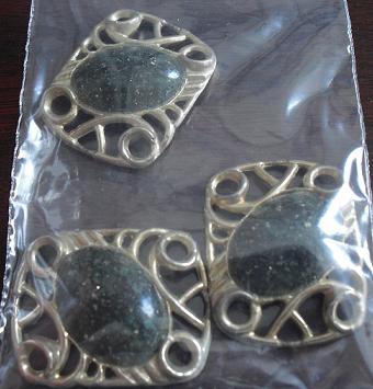 Lot of 3 Unusual Metal and Stone Pieces