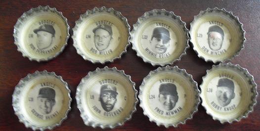 Unusual Lot of 8 Tab Soda Baseball Player Caps