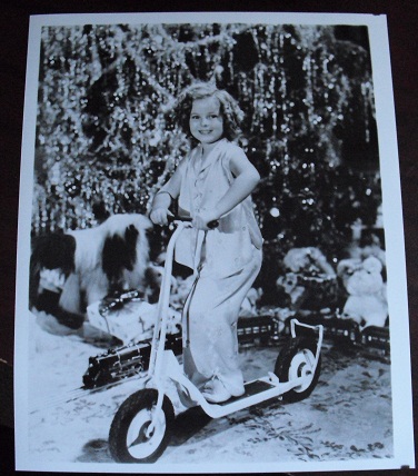 Shirley Temple on Scooter 8x10 Photograph