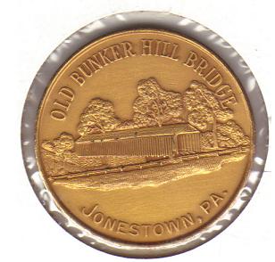 1967 Brass Coin Jonestown Lions Club Bunker Hill Bridge