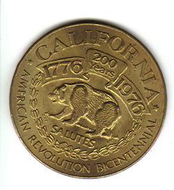 1976 Commemorative Coin California Salutes Bicentennial