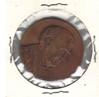 RARE 1947 Bronze Token Salaam Temple Thomas Edison