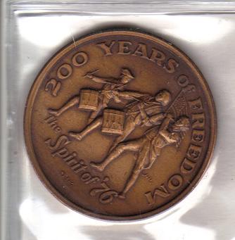1976 Bronze Spirit of '76 Commemorative Coin