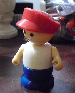 Vintage Plastic Toy Man Figure 2 1/2" Tall