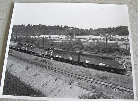 Train 8x10 Photograph Burlington Northern on the Tracks