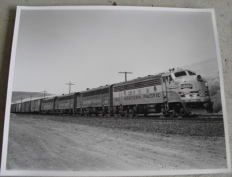 Train 8x10 Photograph Western Pacific Train on Tracks