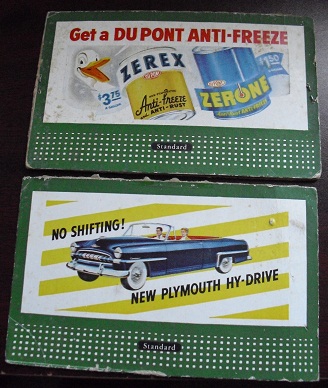 Lot of 2 1950s Cardboard Train Layout Billboards