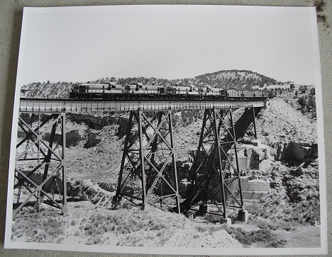 Train Photograph 8x10 Utah Railway Locomotive on Bridge