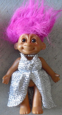 Russ Vinyl Troll Girl in Evening Gown 6 3/4"