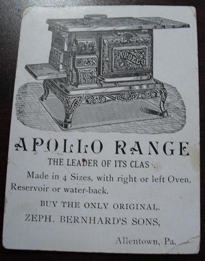 Victorian Trade Card Apollo Range Ovens