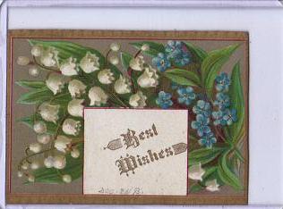 Late 1800s Best Wishes Greeting Card