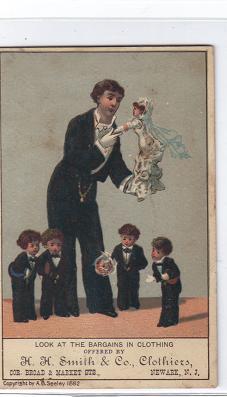 Victorian Trade Card - HH Smith & Co Clothiers