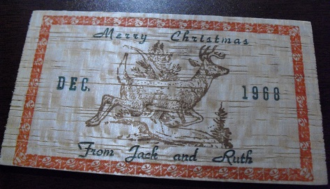 1968 Wooden Dollar Bill Christmas Theme