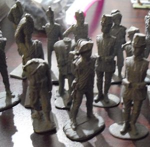 Lot of 14 Heavy Lead Partial Toy Soldiers