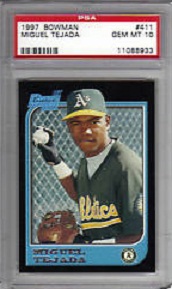 PSA 10 1997 Bowman Miguel Tejada Rookie Card