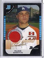 2005 Bowman Draft Russ Martin Jersey Card