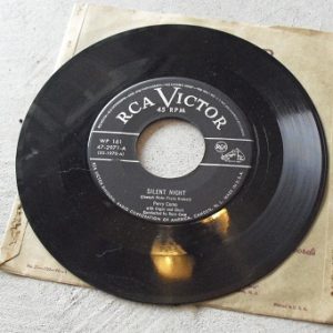 Vintage 45 Record - Silent Night by Perry Como