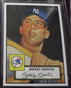 2006 Topps 52 Black Background Mickey Mantle Card