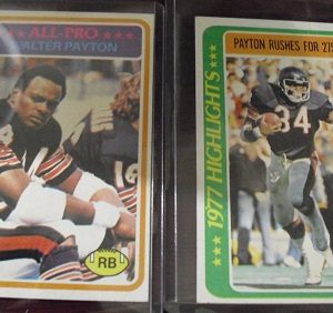 Lot of 2 1978 Topps Walter Payton Cards