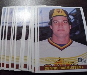 Lot of 16 1984 Donruss Dennis Rasmussen Rookie Cards #446