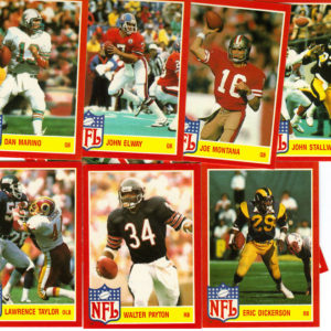 1985 Topps Glossy 11 Card Football Insert Set