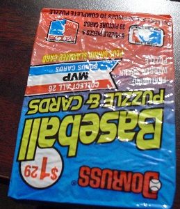 Unopened 1989 Donruss Cello Pack with Curt Schilling on Back