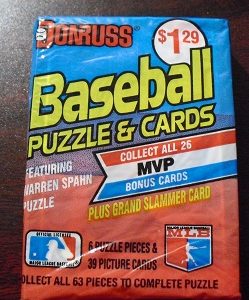 Unopened 1989 Donruss Cello Pack with John Smoltz on Front