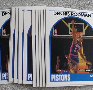 Lot of 12 1989-90 Hoops Dennis Rodman Cards