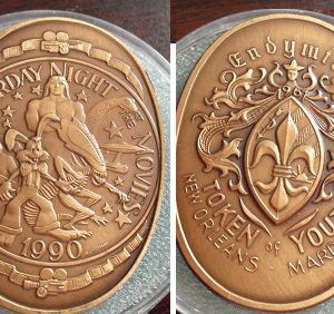 1990 Bronze Boy Scout MArdi Gras Medallion Coin